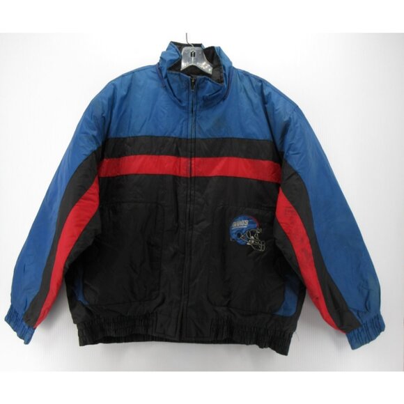VINTAGE New York Giants Jacket Large Pro Player Windbreaker Bomber 90s - Picture 1 of 16